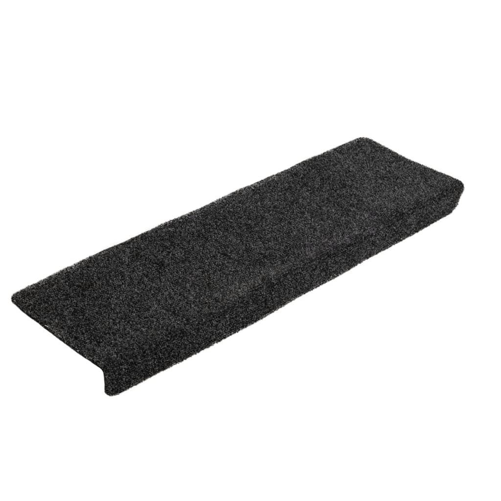 Vidaxl -Treppenmatten 5 ST 65x21x4 cm Nadel sich grau gefühlt