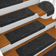 Vidaxl -Treppenmatten 5 ST 65x21x4 cm Nadel sich grau gefühlt