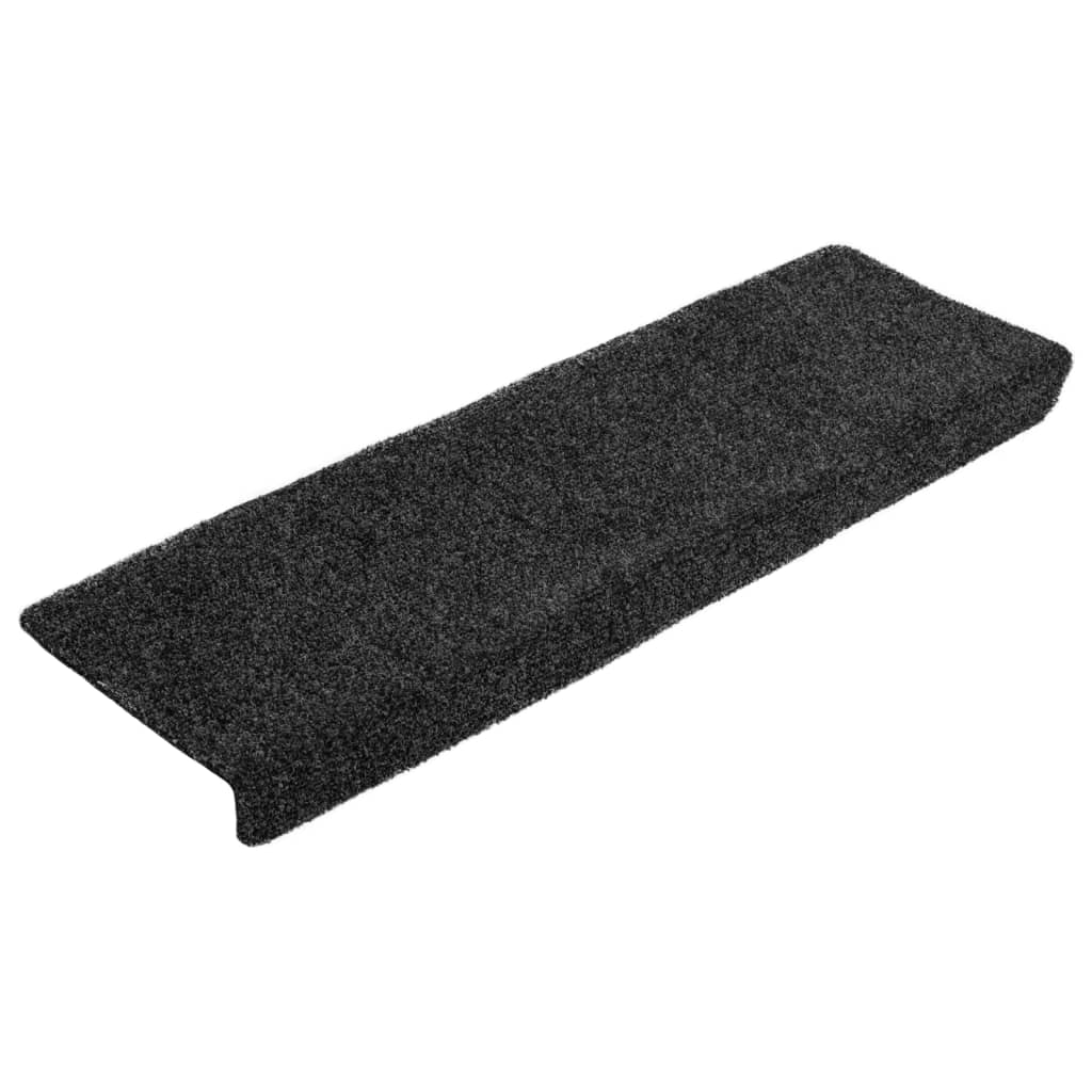 Vidaxl Treppenmatten 10 PCs 65x21x4 cm Nadel sich grau gefühlt