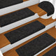 Vidaxl Treppenmatten 5 ST 65x21x4 cm Nadel sich schwarz gefühlt