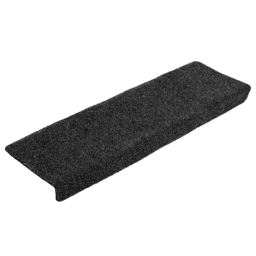 Vidaxl Treppenmatten 10 ST 65x21x4 cm Nadel sich schwarz gefühlt