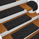 Vidaxl Treppenmatten 10 ST 65x21x4 cm Nadel sich schwarz gefühlt