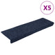 VIDAXL -Treppenmatten 5 PCs 65x21x4 cm Nadel fühlt anthrazit -gelenkt