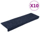 VIDAXL -Treppenmatten 10 PCs 65x21x4 cm Nadel fühlt anthrazit gefärbt