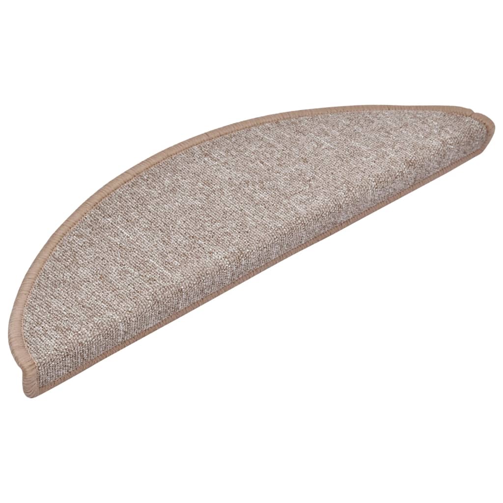 Vidaxl -Treppenmatten 10 ST 56x17x3 cm hellbraun