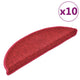 Vidaxl -Treppenmatten 10 ST 56x17x3 cm Bordeaux Rot