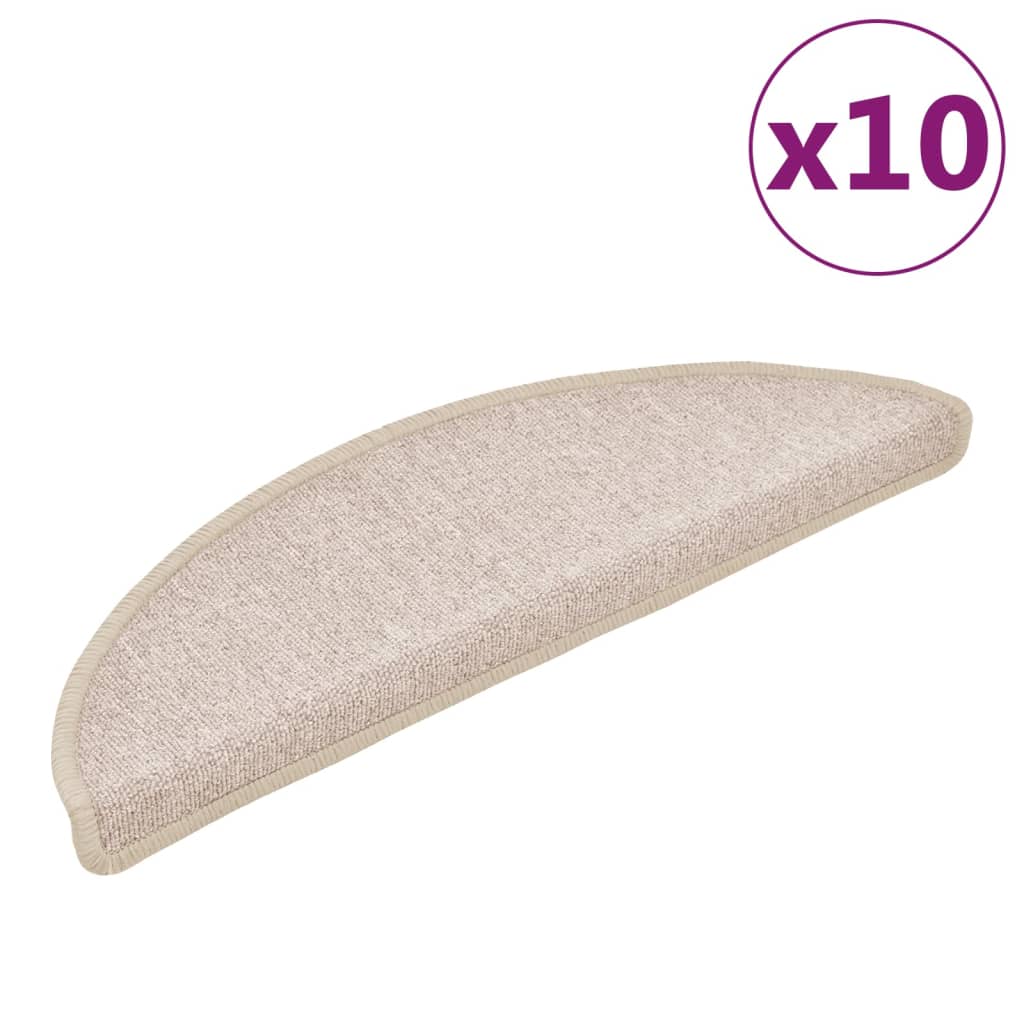 Vidaxl -Treppenmatten 10 ST 56x17x3 cm Taupe