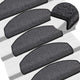 VIDAXL -Treppenmatten 10 PCs 65x24x4 cm Anthrazit -geläutet