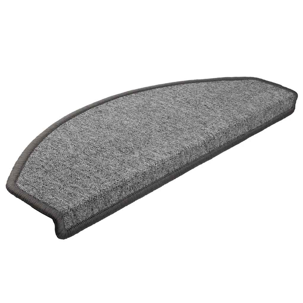 Vidaxl -Treppenmatten 10 ST 65x24x4 cm dunkelgrau