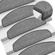Vidaxl -Treppenmatten 10 ST 65x24x4 cm dunkelgrau