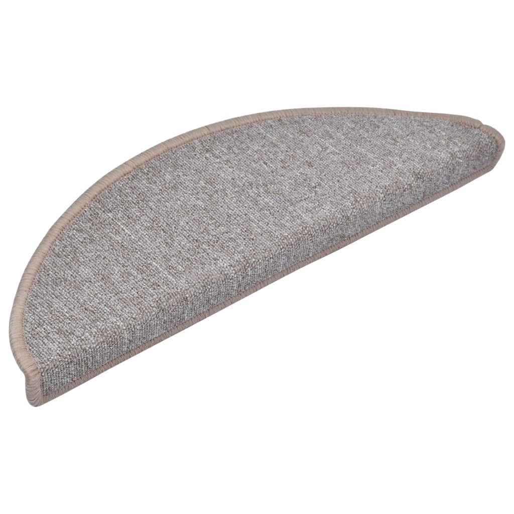 Vidaxl -Treppenmatten 10 ST 65x24x4 cm hellbraun