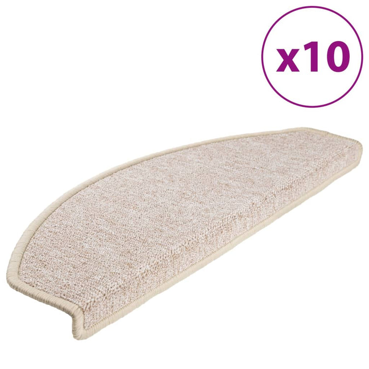 Vidaxx Stufenmatten 10 St. 65x24x4 cm Taupe halbrund groß
