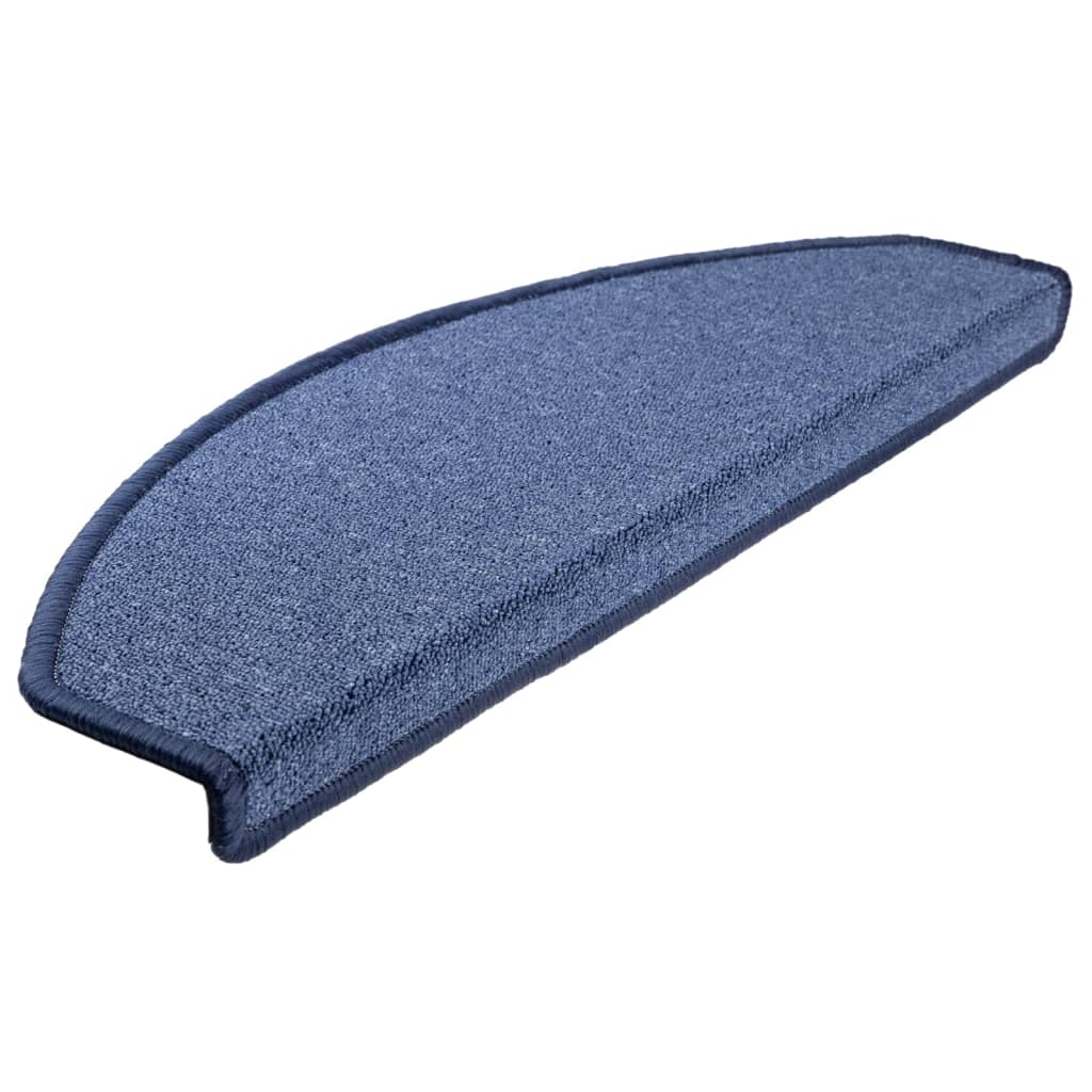 Vidaxl -Treppenmatten 10 ST 65x24x4 cm blau