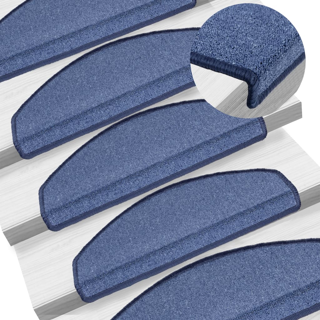 Vidaxl -Treppenmatten 10 ST 65x24x4 cm blau
