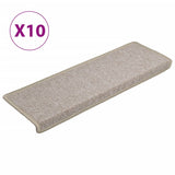 Vidaxl -Treppenmatten 10 ST 65x21x4 cm Taupe - afbeelding 2
