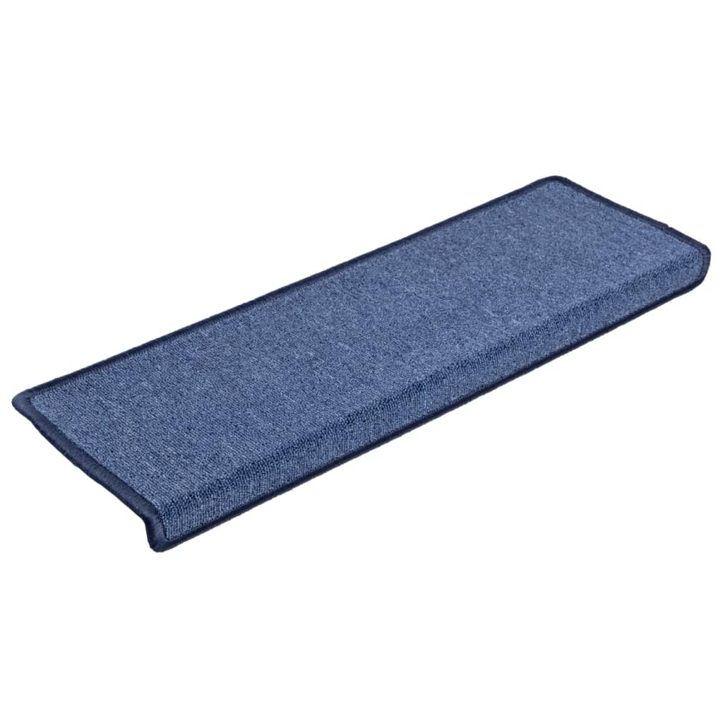 Vidaxl -Treppenmatten 5 ST 65x21x4 cm Blau