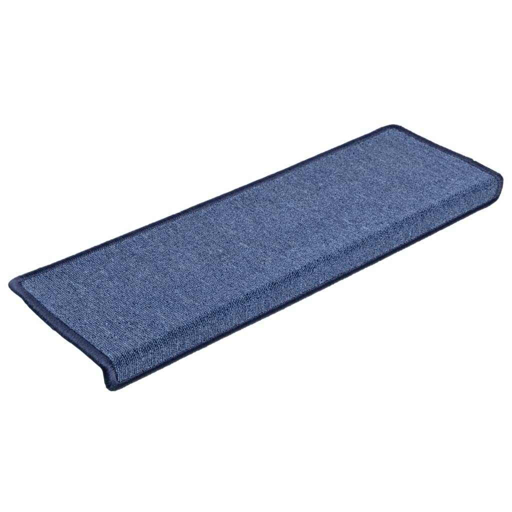 Vidaxl -Treppenmatten 10 ST 65x21x4 cm Blau