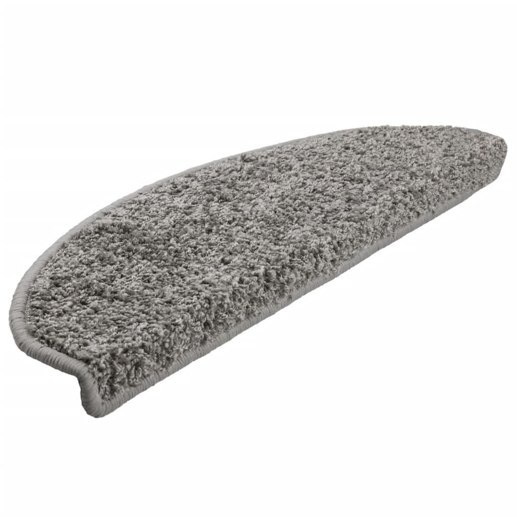 Vidaxl -Treppenmatten 10 ST 65x21x4 cm Grau