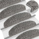 Vidaxl -Treppenmatten 10 ST 65x21x4 cm Grau