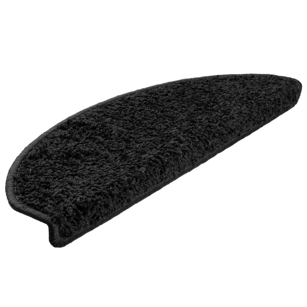 Vidaxl -Treppenmatten 10 ST 65x21x4 cm Schwarz
