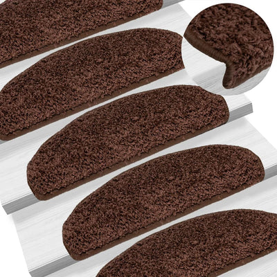 Vidaxl -Treppenmatten 10 ST 65x21x4 cm Braun