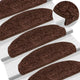 Vidaxl -Treppenmatten 10 ST 65x21x4 cm Braun