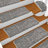 Vidaxl -Treppenmatten 10 ST 65x21x4 cm Grau - afbeelding 1