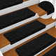 Vidaxl -Treppenmatten 10 ST 65x21x4 cm Schwarz