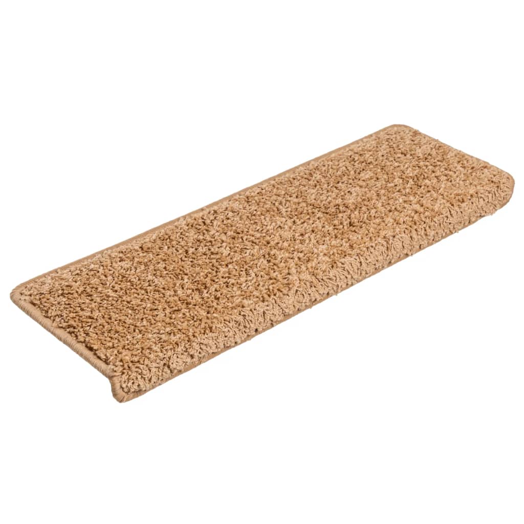 Vidaxl -Treppenmatten 10 ST 65x21x4 cm Beige