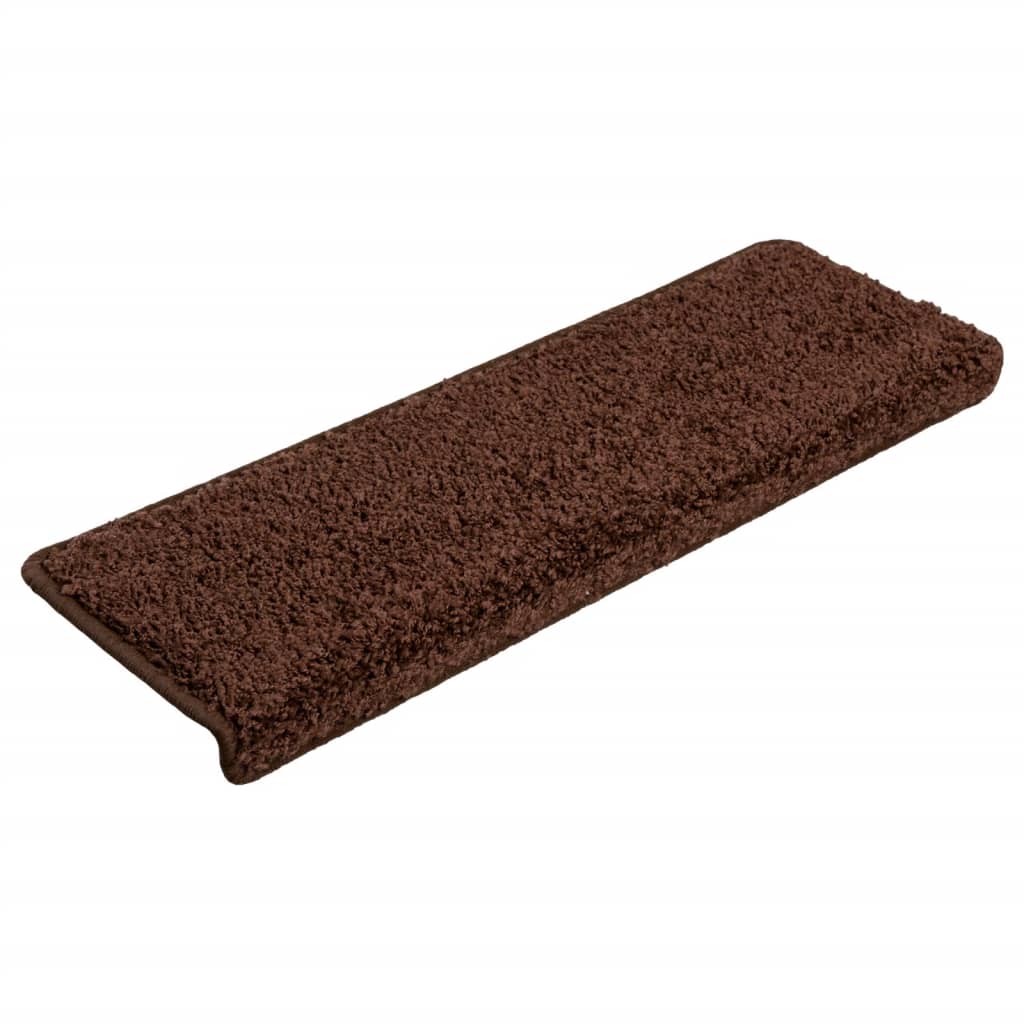 Vidaxl -Treppenmatten 10 ST 65x21x4 cm Braun