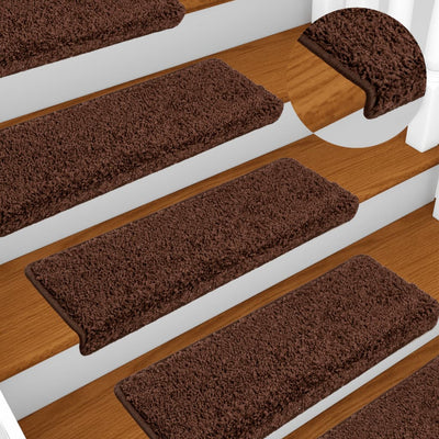 Vidaxl -Treppenmatten 10 ST 65x21x4 cm Braun