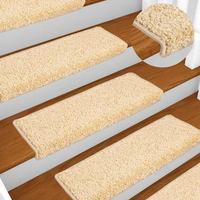 Vidaxl -Treppenmatten 10 ST 65x21x4 cm Braun