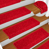 Vidaxl -Treppenmatten 10 ST 65x21x4 cm Rot - afbeelding 1