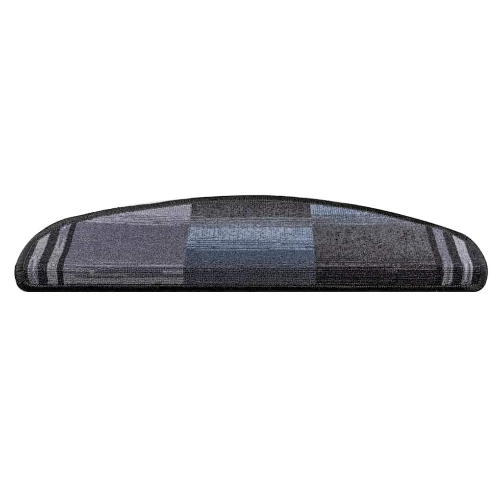 Vidaxl -Treppenmatten Selbstadhäsiv 5 ST 65x21x4 cm schwarz und grau