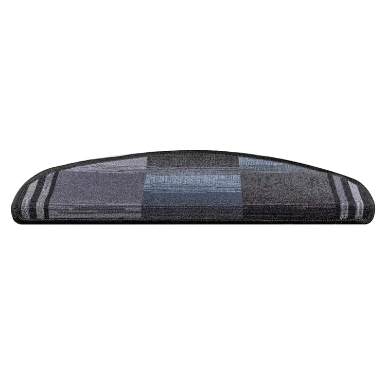 Vidaxl -Treppenmatten Selbstadhäsiv 5 ST 65x21x4 cm schwarz und grau