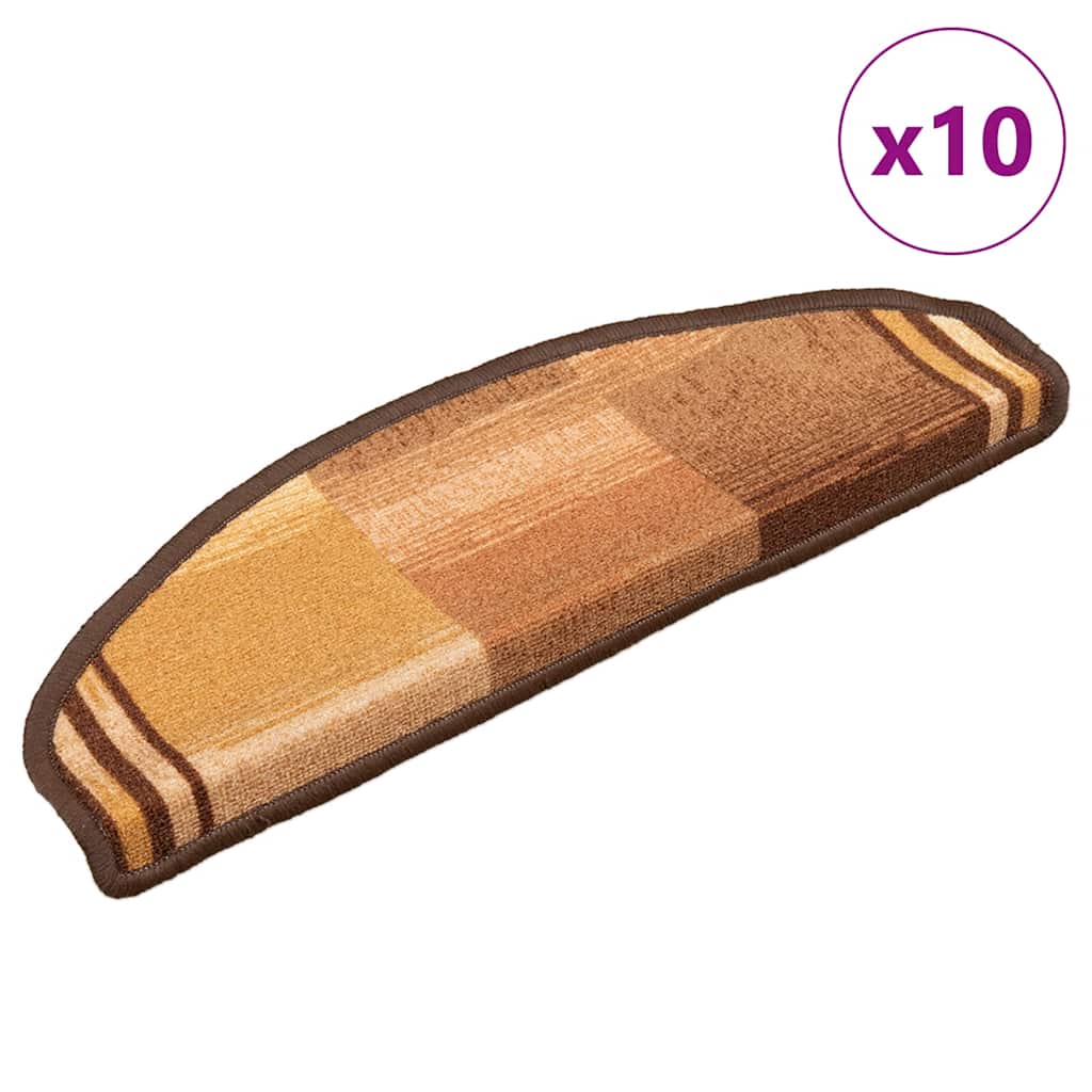 Vidaxl Treppenmatten Selbstadhäsiv 10 Stcs 65x21x4 cm Braun