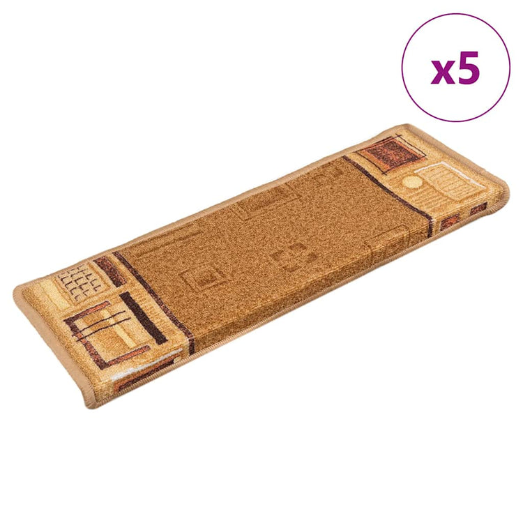 Vidaxl -Treppen selbst -adhäsiv 5 ST 65x21x4 cm Beige