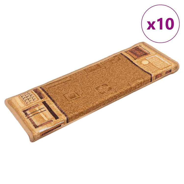 Vidaxl -Treppen selbst -adhäsiv 10 ST 65x21x4 cm Beige