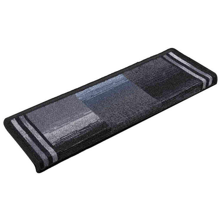 Vidaxl -Treppenmatten Selbstadhäsiv 5 ST 65x21x4 cm schwarz und grau