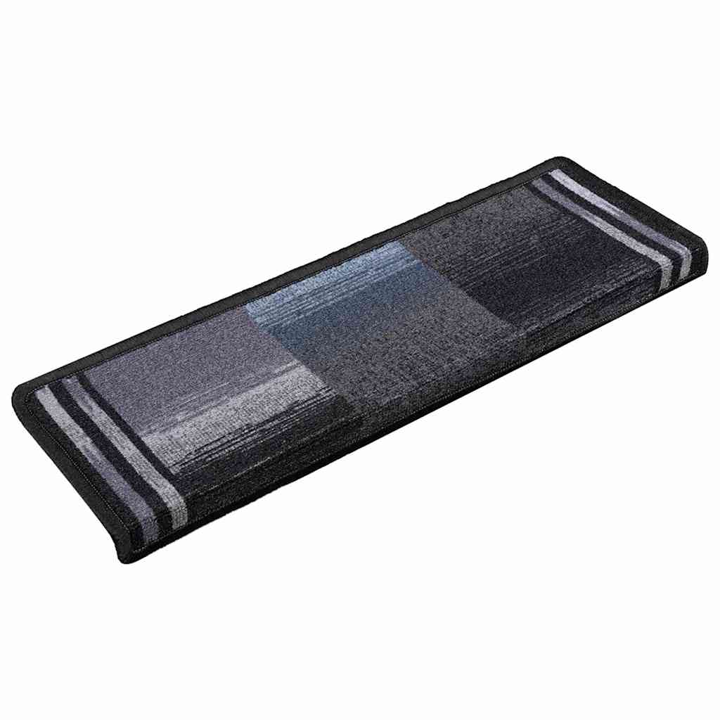 Vidaxl Treppenmatten selbstadhäsiv 10 ST 65x21x4 cm schwarz und grau