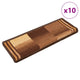 Vidaxl Treppenmatten Selbstadhäsiv 10 Stcs 65x21x4 cm Braun