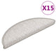 Vidaxl-Treppenmatten selbstklebend 15 St. Sisal Look 56x17x3 cm Platina Farbe