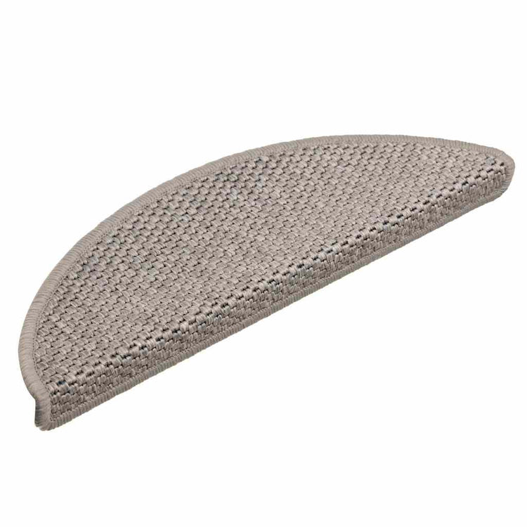 Vidaxl-Treppenmatten selbstklebend 15 St. Sisal Look 56x17x3cm Silberfarbe