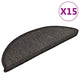 Vidaxl-Treppen selbst klebend 15st Sisal-Look 56x17x3cm Anthrazitfarbe