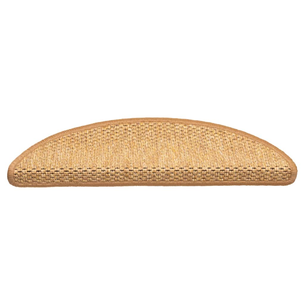 Vidaxl-Treppenmatten selbstklebend 15 St. Sisal Look 56x17x3 cm Sisalfarbe