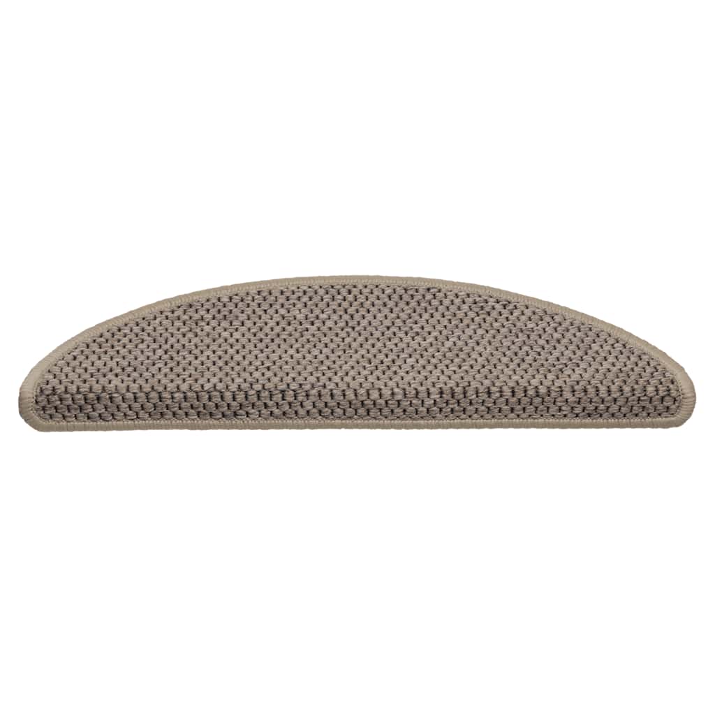 Vidaxl-Treppenmatten selbstklebend 15 St. Sisal Look 56x17x3 cm dunkler Beige