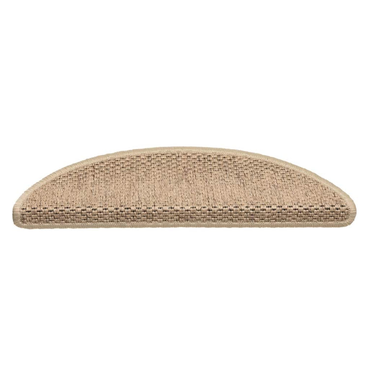 Vidaxl-Treppenmatten selbstklebend 15 St. Sisal Look 56x17x3 cm sandfarben