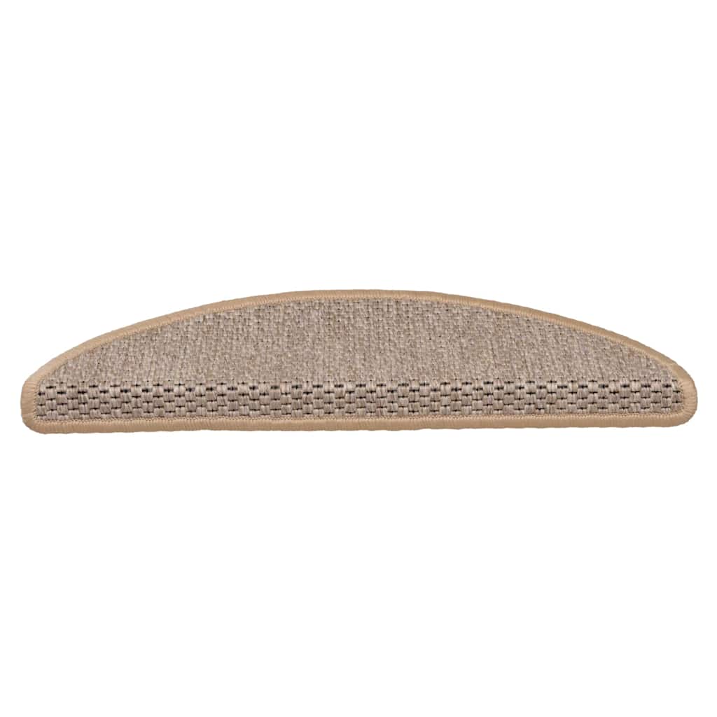 Vidaxl-Treppenmatten selbstklebend 15 St. Sisal Look 56x17x3 cm Licht Beige