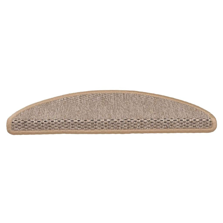 Vidaxl-Treppenmatten selbstklebend 15 St. Sisal Look 56x17x3 cm Licht Beige
