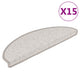 Vidaxl-Treppenmatten selbstklebend 15 St. Sisal Look 65x21x4 cm Platina Farbe